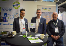 Fréderic Fernandes en Ivan Casteels van Roam Technology krijgen bezoek van Adri Streef van Delphy