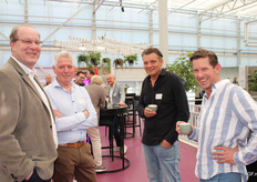 Hans Prins (Oxin Growers), Sjaak Verploegen (Scherpenhuizen), Rob Brabander en Paul Zantman (Brazander)