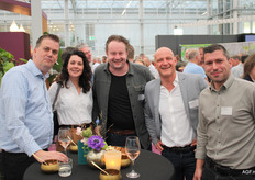 Marcel Biemans (Coöperatie Hoogstraten), Demy Kouwenhoven (Valstar), Remco van der Zeijden en Ruud den Boer (beide Oxin Growers) en Bart van Bael (Coöperatie Hoogstraten) 