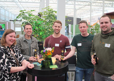 Anne en Ralph Steegh (Tomato4you), Koen van de Ree, Niels van Aert (beide KBB Holland) en Jaco Qualm (Qualm VOF)