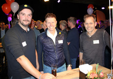 Koen Claessens (Aqui), Rob Linders (Linders Fruit&Vegetables) en Peter Rutten (ZON)