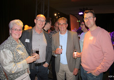 Courgettetelers Carola en Bert Doelman, John Willems van ZON en Sjoerd Visser (Visser Agro)