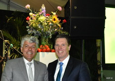 Léon Faassen, voorzitter LLTB (De Limburgse Land- en Tuinbouwbond ) en Erik Gipmans directeur van Especia/Gipmans Kruiden.
