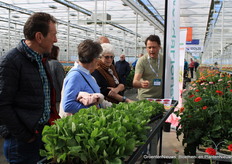 Rino Mans geeft uitleg. Hij runt samen met zijn vader de Topline gerbra kwekerij