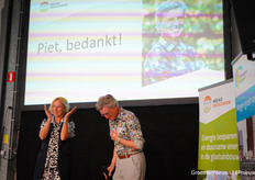 Piet Boekharst wordt bedankt voor 15 jaar betrokkenheid bij het EnergiekEvent