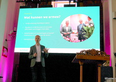 John Vreugdenhil van KP Holland in actie tijdens zijn presentatie.