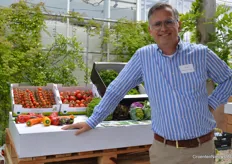 Maarten van der Leeden van Rijk Zwaan bracht onder meer resistente tomatenrassen mee.