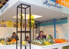 Mischa Fok in de stand van AgroFair