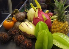 Kleurrijke exoten in de stand van Special Fruit