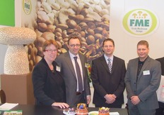 Els en Arie Verburg, Corné Verboom en Willem Weening van Fresh Mushroom Europe