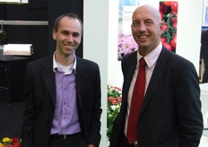 Richard van der Maden (ZLTO) in gesprek met Harald van Antwerpen, werkzaam bij gemeente Lansingerland