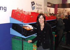 Irma Stoffels van Polymer Logistics, dat met de Dynamic Shipper genomineerd was voor de Fruit Ligistica Innovation Award