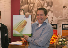 Chiel met zijn product: suikermais