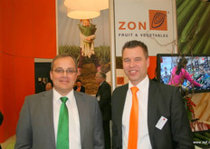 Jan van der Ham en Axel Hovestad. Tegenwoordig elkaars concurrenten resp. Landguard en Zon