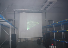 En een spectaculaire lasershow ging van start.