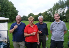 Hermen Kerssies, Wilma Ammerlaan, Dennis Duizings en Ben Weltevrede maken er een fantastische dag van.