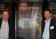 Luke van Wensveen van ProProduct en Everhard van Westendorp van Else Plastic in de Stand van Else Groep