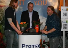 René Hendriks(m) van Promax in gesprek met Robin van Kwekerij de groot en Peter van de DCCA
