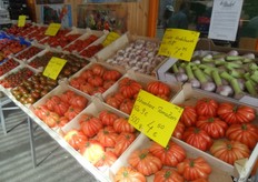 Veel variëteiten tomaten