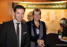 Michiel nog een keer op de foto, maar nu met Ineke van Boix Europe