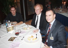 Rene Geelhoed (Bakker Barendrecht), Wouter Verkerke (WUR)en Ignacio Vicente (Monsanto)