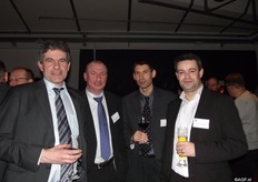 Ook de Belgen kwamen even partycrashen: V.l.n.r.: Raf de Blaiser (LAVA), Maarten de Moor (LAVA), Benny Cuypers (LAVA) en Philippe Appeltans (VBT)