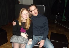 Kelly poseert nog even met Robbert Blok