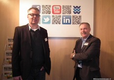 Ben Splinter en Hans de Jong van Van der Windt, onze overburen op de beurs