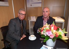 Andre Patijn en Sander van Dijk in de stand van Glasimport Kwintsheul