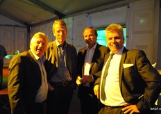 Cor van der Kaaij, Henk Hysma van Enza Zaden, Rob Bal en Dirk van der Kaaij