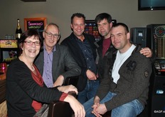 Marian Kester van DENK Communicatie, Wim Tanke van Tanke Transport, Marco Vijverberg van Euro West, Aad Silvester van ABC Westland Beheer en André Spruyt van SVB Transport