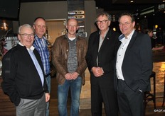 Jan van Geest, Ger van Burik, Marco Koelewijn, Aad van Daalen en Herwi Rijsdijk