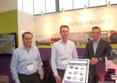 Egbert Bruins (since October 1st 2014 employed at KG), Bernardo Greeve and Floris Berghout of KG Greenhouses.