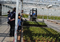 De demonstratie van de uitzetwagen