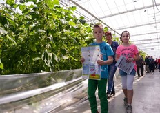 De route door de kassen van komkommerkwekerij Pekam