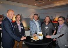 Marcel Denecke (Van Kempen Koudetechniek), Johan Wiersma en Roy Wolter (Staay-Van Rijn), Math Gommans van Aqui en Jos Muijsenberg van Fris-Co