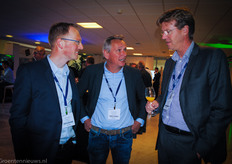 Robert Kielstra met Koen Brabander (PB Techniek) en Joep van den Bosch, Hortimax