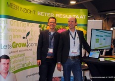 Peter Hendriks is al helemaal gewend bij LetsGrow.com. Op de foto met Christiaan Posthumus Meijjes