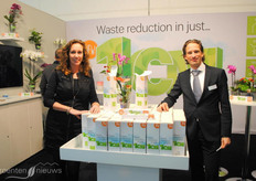 Regina Dinkla (Florensis) en Mattijs Bodegom van Anthura trokken als nieuwkomer uit de sierteelt veel aandacht