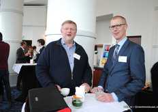 Gerrit Jan Kornet van Univeg met Dirk Blijleven, Aldi