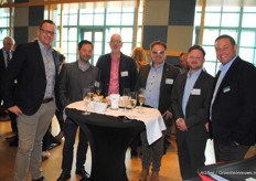 Meik Schlürscheid (Frutival), Nico Scheffers (Edeka), Siebrand Broens (Coöperatie Hoogstraten), Florian Schröder (Kaiser's Tengelmann) en Christian van Vlorop (Frutival)