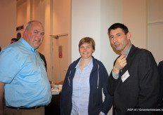 Lieven Coppieters (Rotom), Martine Ingels (REO Veiling) en Benny Cuypers (LAVA).