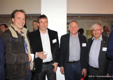 Kim Hermans (teler Hoogstraten), Peter Lenaerts (teler Hoogstraten en ondervoorzitter), Toon Mulders (Hoogstraten) en Dirk van den Plas (voorzitter Hoogstraten).