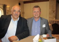 Leo Baestaens (Voorzitter RvB BelOrta) samen met Dirk Declercq (Teler/bestuurslid REO Veiling).