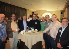 Een deel van de BelOrta-groep: Ludo Emmerechts, Ivo Van der Veken, Dirk Crollet, Didier Algoet, Jan Martens, Paul Cornelis, Marc Van Noten en Guy Lemaire.