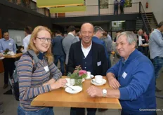 Greta Boogmans (Hoogendoorn Automatisering), Rik Lootens (Syngenta) en Frank Florus