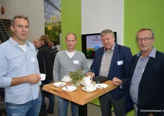Maurice Olsthoorn (Sion), Ary de Jong (Demokwekerij), Regnier ten Haaf (Ridder Drive Systems) en Cor van Rijn (Florijn Flowers)