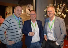 Piet van der Wal en Sjaak Oosthoek van FruitFactor en Willem Nowee van Varekamp Coldstores Holland.