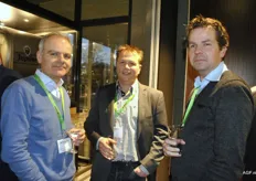 Gert-Jan van Geest (Eminent) met Hans Driesen (Bayer) en Jeroen Groenewegen (Yex)