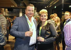 Chris-Hans van der Hout (Freight Line Europe) met Nicole Visbeen (Dailyfresh Logistics)